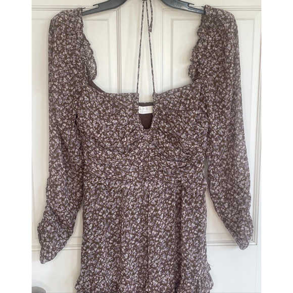 ASTR the Label Women's Boho Floral Tiered Maxi Dress Sz XS Smocking Peasant - Picture 2 of 15